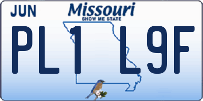 MO license plate PL1L9F