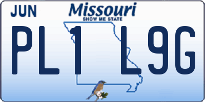MO license plate PL1L9G