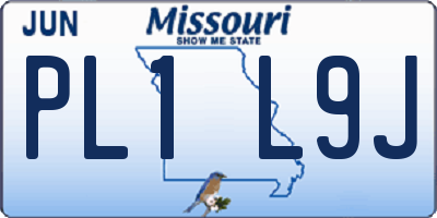MO license plate PL1L9J