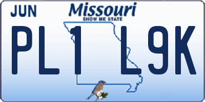MO license plate PL1L9K