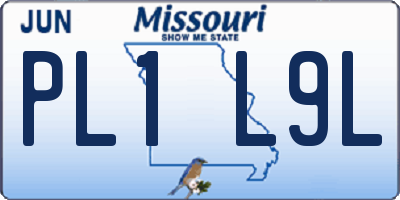 MO license plate PL1L9L