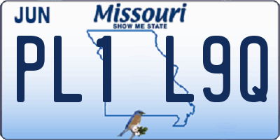 MO license plate PL1L9Q