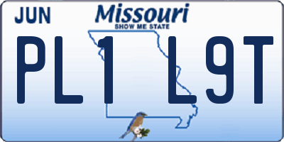 MO license plate PL1L9T