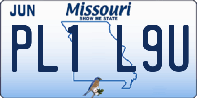 MO license plate PL1L9U