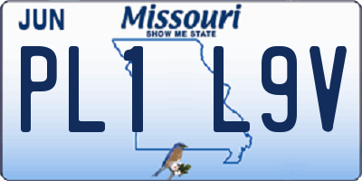 MO license plate PL1L9V