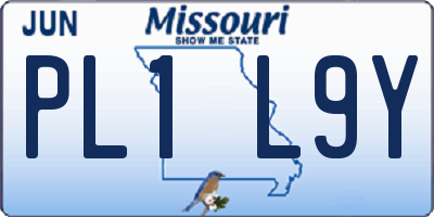 MO license plate PL1L9Y
