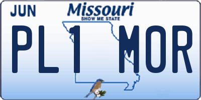 MO license plate PL1M0R