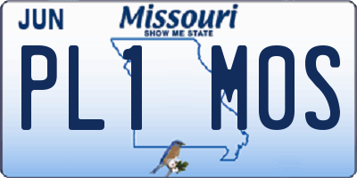 MO license plate PL1M0S