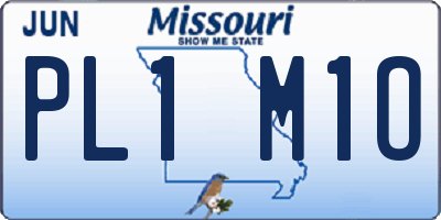 MO license plate PL1M1O