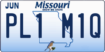 MO license plate PL1M1Q