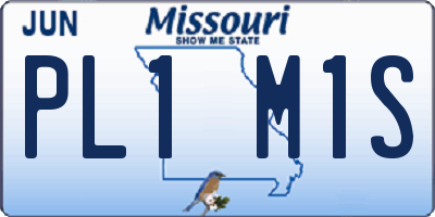MO license plate PL1M1S
