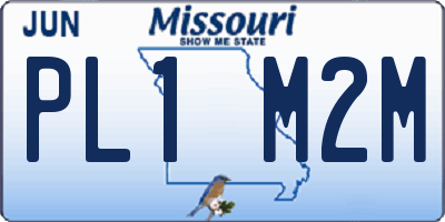 MO license plate PL1M2M