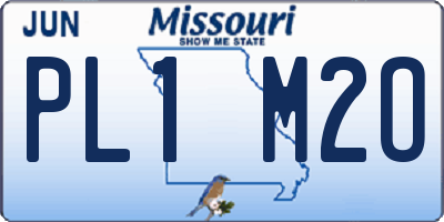 MO license plate PL1M2O