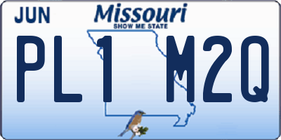 MO license plate PL1M2Q