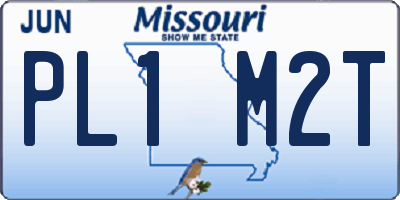MO license plate PL1M2T