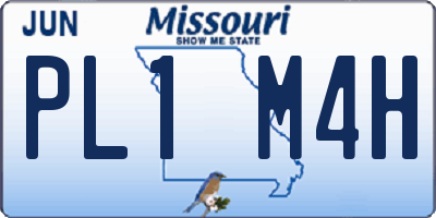 MO license plate PL1M4H