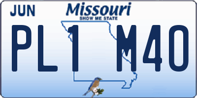 MO license plate PL1M4O