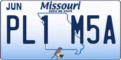 MO license plate PL1M5A