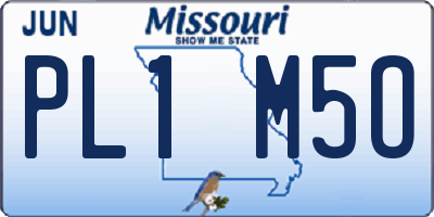 MO license plate PL1M5O