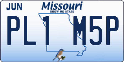 MO license plate PL1M5P