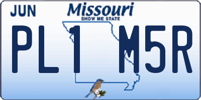 MO license plate PL1M5R