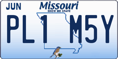 MO license plate PL1M5Y