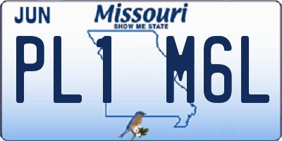 MO license plate PL1M6L