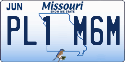 MO license plate PL1M6M