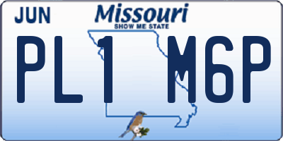 MO license plate PL1M6P