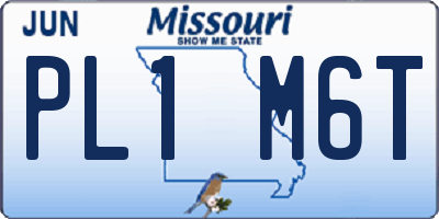 MO license plate PL1M6T