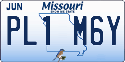 MO license plate PL1M6Y