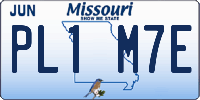 MO license plate PL1M7E