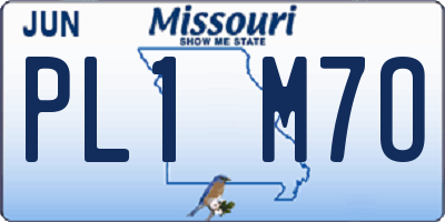 MO license plate PL1M7O