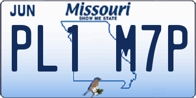 MO license plate PL1M7P
