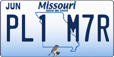 MO license plate PL1M7R