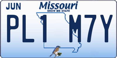 MO license plate PL1M7Y