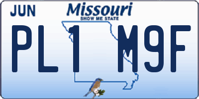 MO license plate PL1M9F