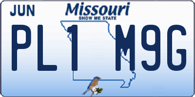 MO license plate PL1M9G