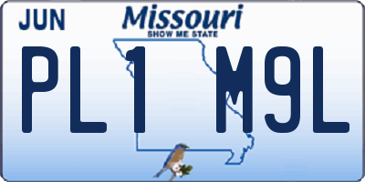 MO license plate PL1M9L