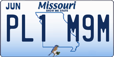 MO license plate PL1M9M