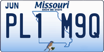MO license plate PL1M9Q