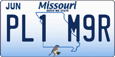 MO license plate PL1M9R
