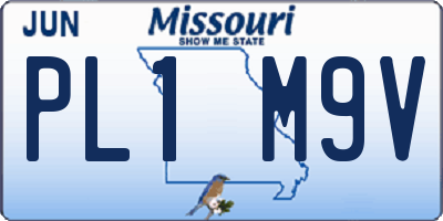 MO license plate PL1M9V