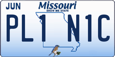 MO license plate PL1N1C