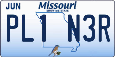 MO license plate PL1N3R