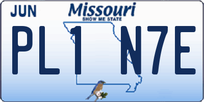MO license plate PL1N7E
