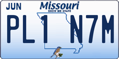 MO license plate PL1N7M