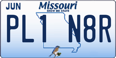 MO license plate PL1N8R