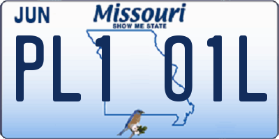 MO license plate PL1O1L