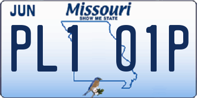 MO license plate PL1O1P